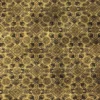 Macro shot of the dense hand-knotted wool pile showing intricate tonal floral motifs in shades of olive, sage, and tan.