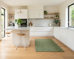 Kitchen green rugs