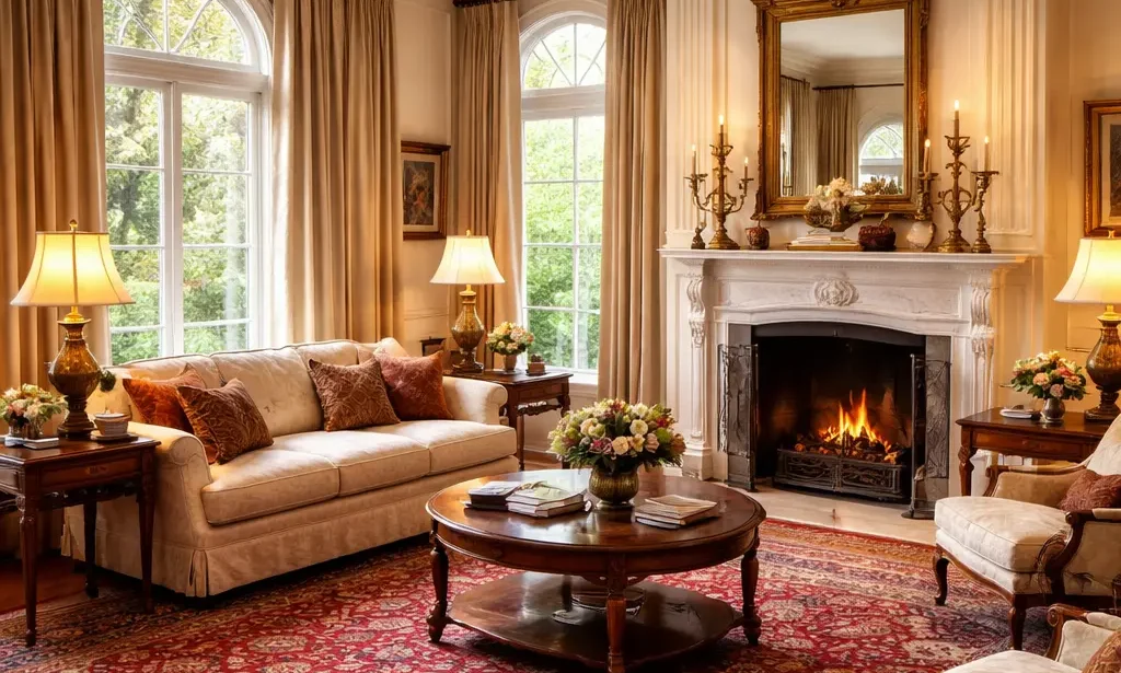 Living Room with Persian Rugs