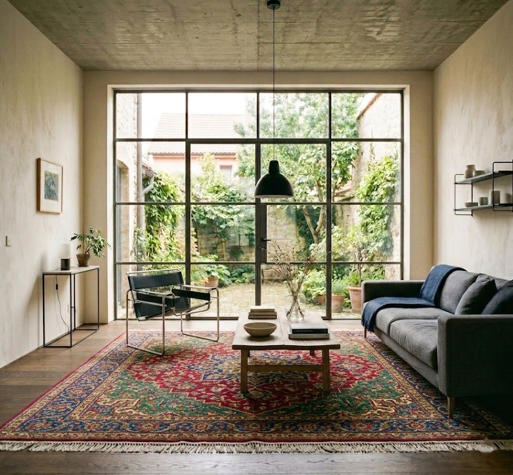 Image of living room with new rug01
