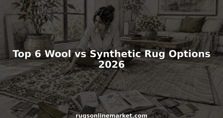 Interior designer comparing wool and synthetic rugs
