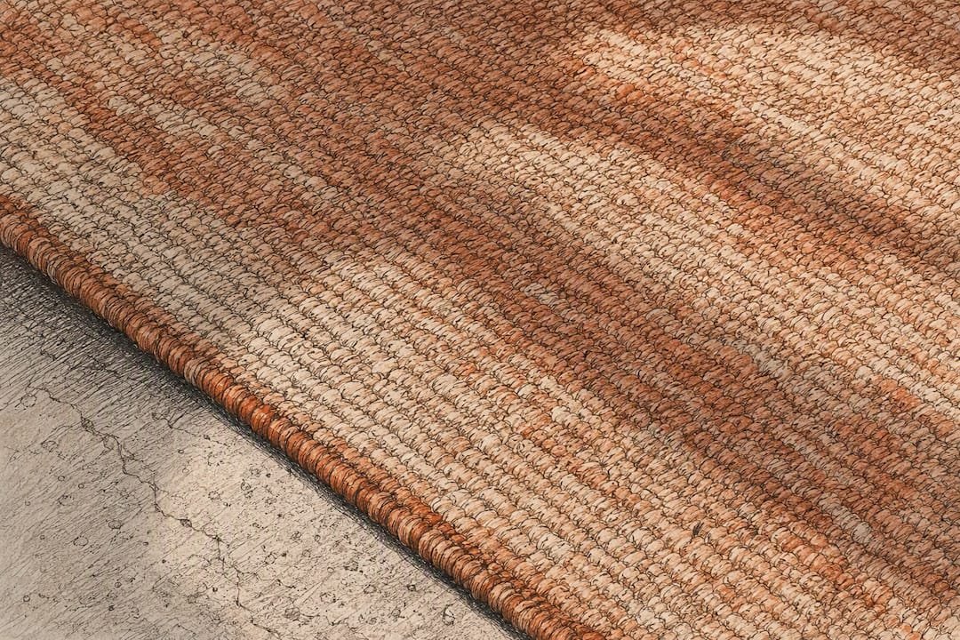 Close-up of tight weave low-pile rug texture