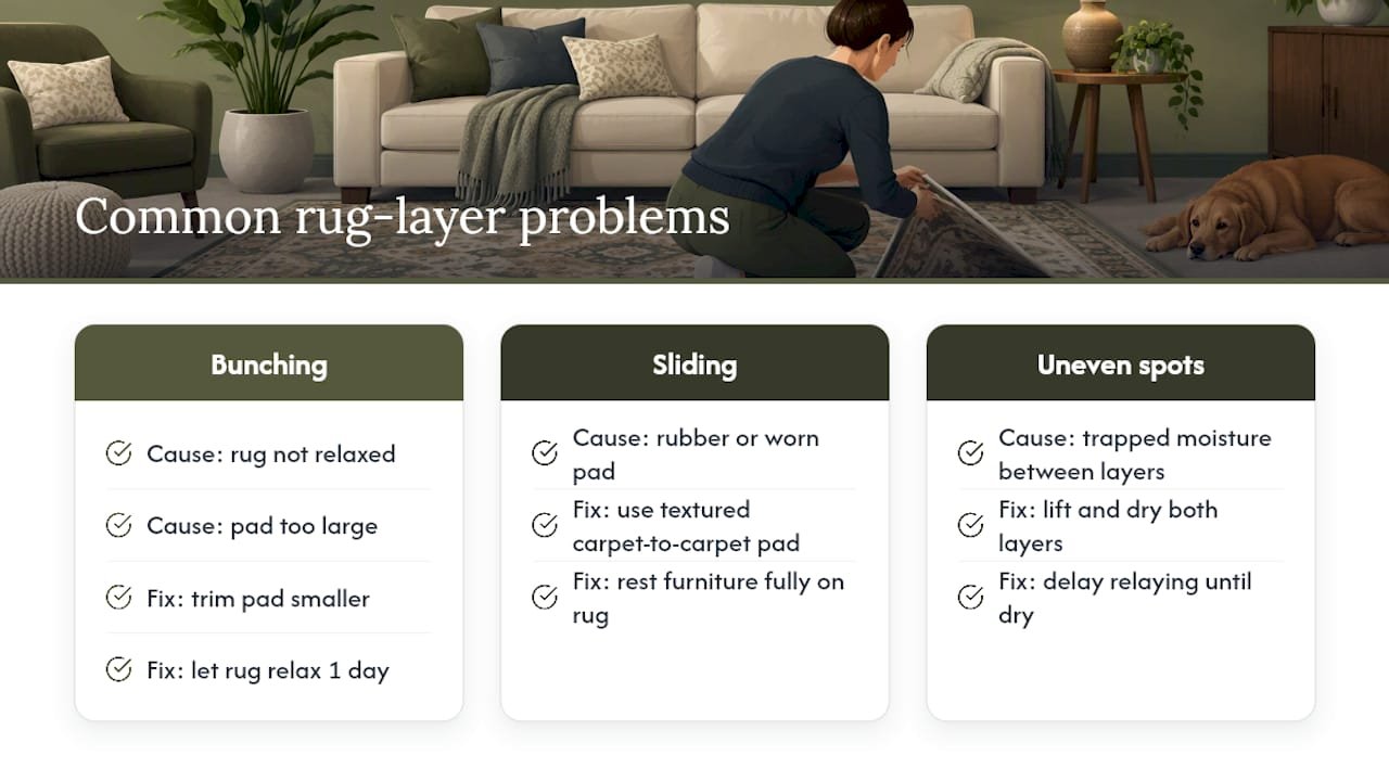 Rug layering problems and fixes