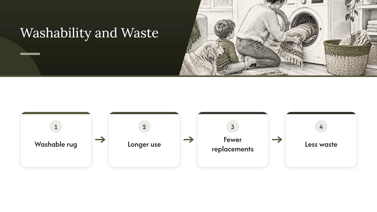 How washing a rug can reduce replacement waste